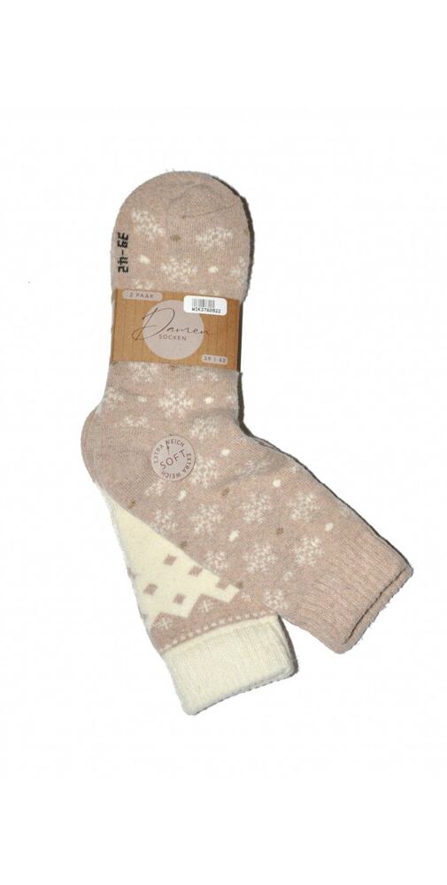 Dámské hřejivé ponožky 2pack 37809 latte