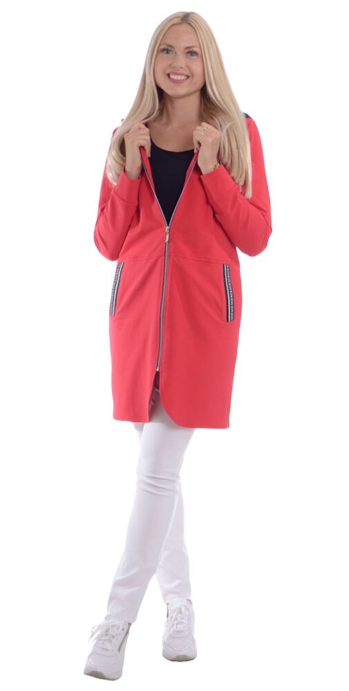 Sportovně elegantní dámský kabátek Tolmea 0424 červený