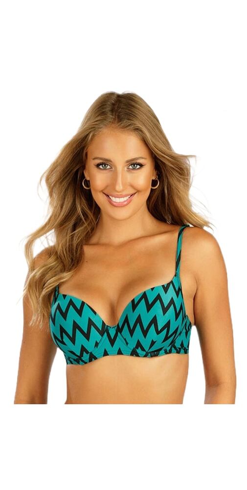 Dámská plavková push-up podprsenka Litex 6F036 smaragd