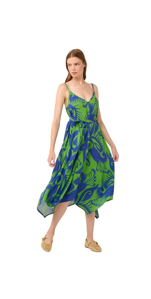 Letní šaty Vamp z popelínu 22423 green jolly
