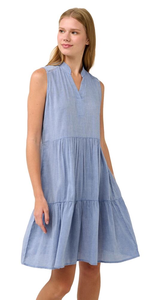 Letní šaty Vamp bez rukávů s výstřihem do V 22881 blue infinity
