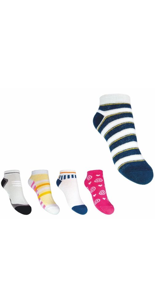 Kotníčkové ponožky se vzorečkem mix barev