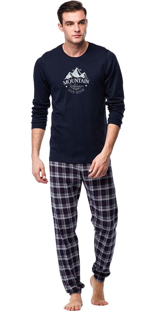 Pánské pyžamo interlock Vamp! navy 
