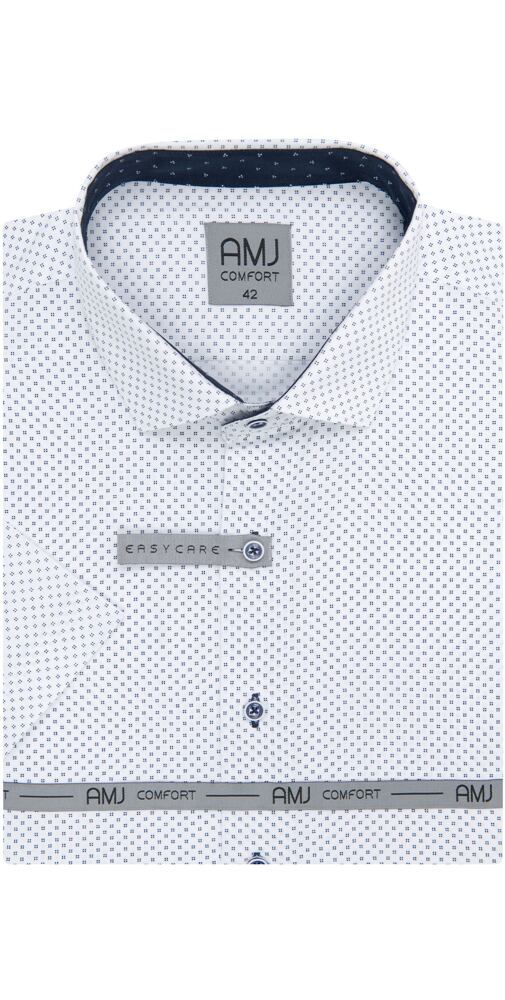 Bílá košile s moderním vzorem AMJ