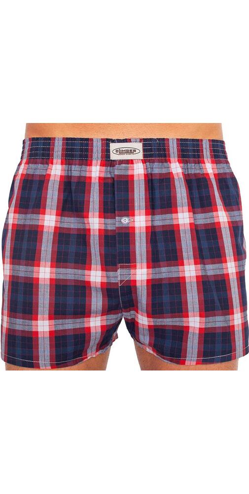 Moderní plátýnkové trenýrky Climber 3100C73 navy red kostka