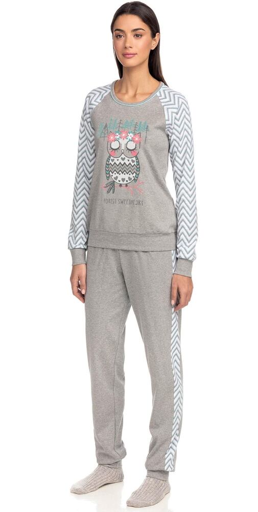 Pyžamo s mladistvým potiskem Vamp! 15414 gray melange
