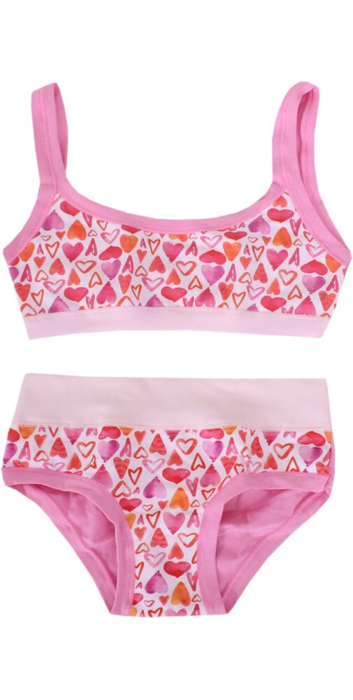 Dívčí komplet spodního prádla Emy Bimba BB550 + B2368 pink