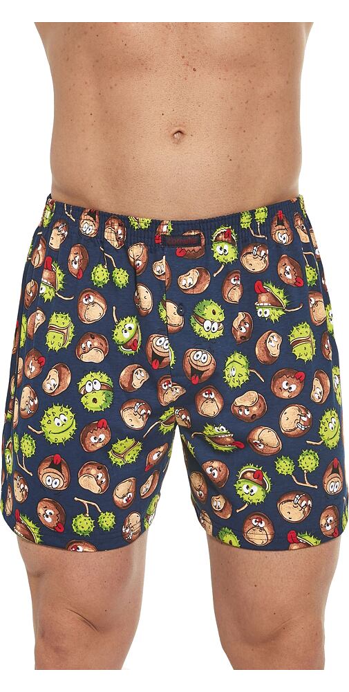 Bavlněné trenky s obrázky Cornette Classic 001/130 navy kaštany