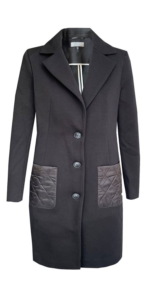 Elegantní černý kabát pro ženy Kenny S. 393941