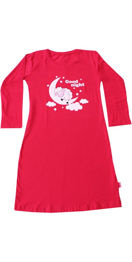 Dívčí košilka na spaní Cornette Sheep tm.růžová