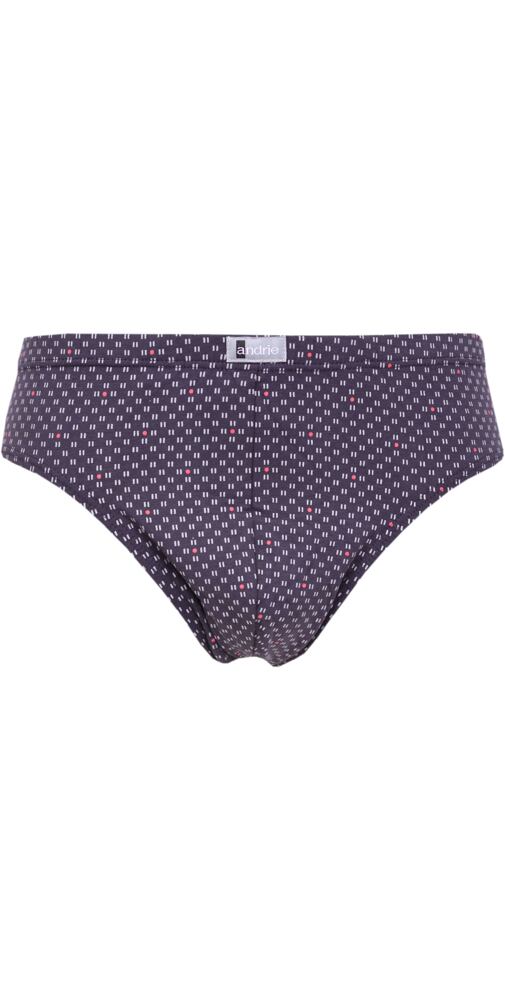 Pánské slipy s elegantním vzorem Andrie PS 3547 navy