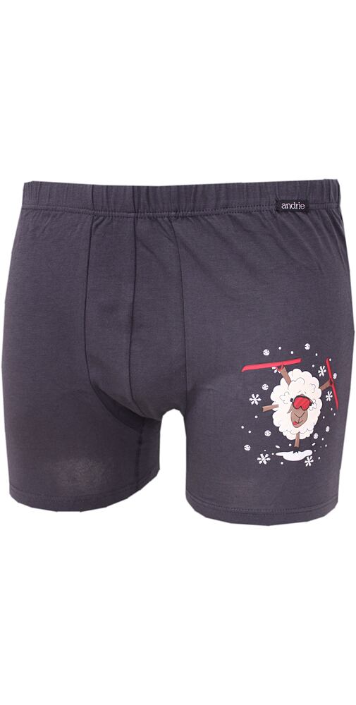 Boxerky s vtipným obrázkem pro muže Andrie PS 5690 grafit