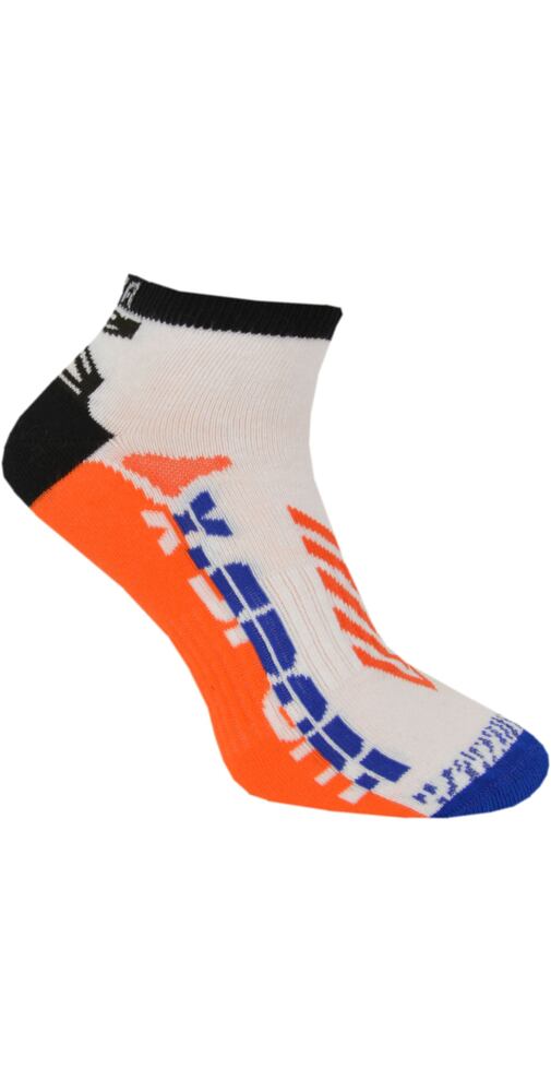 Kotníčkové funkční sportovní ponožky HOZA X-SPORT H3024 bílo-orange