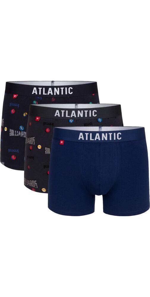 Boxerky pro muže Atlantic 3MH-011 3pack grafit - modré