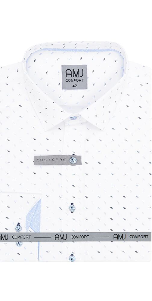 AMJ Comfort Slim Fit pánská košile VDSBR 1298 bílo-modrá