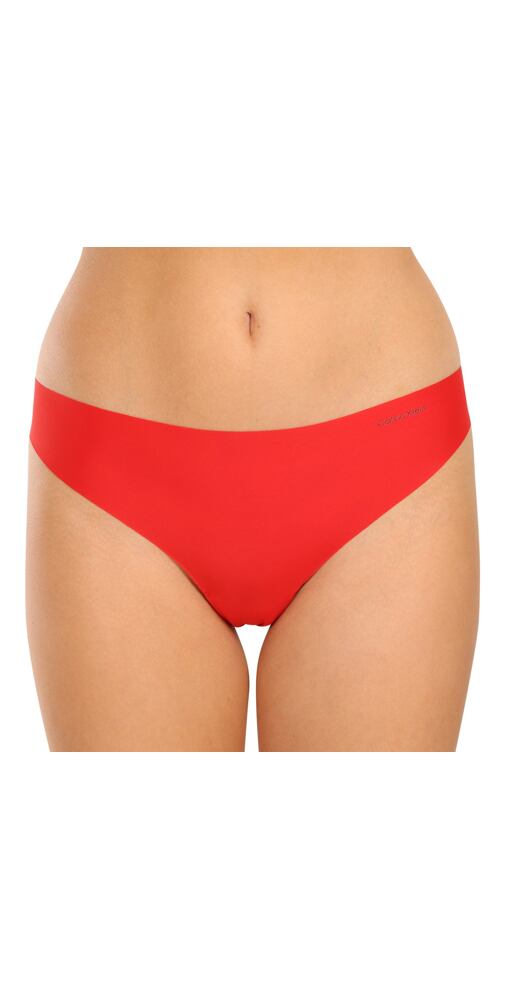 Tanga laserem střižené Calvin Klein QD5147E červené
