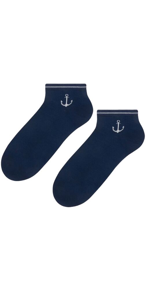 Kotníčkové ponožky Steven 2117 navy kotva