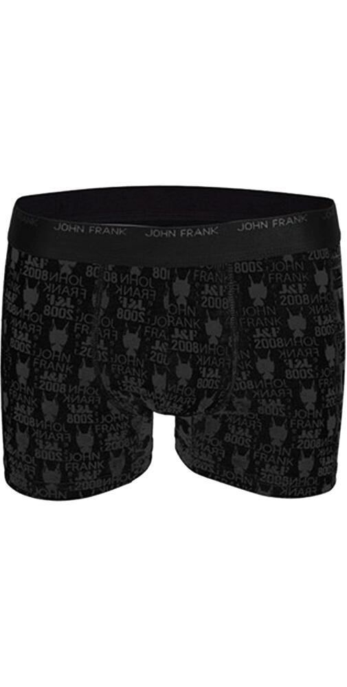 Boxerky pro muže s potiskem John Frank 108 černá