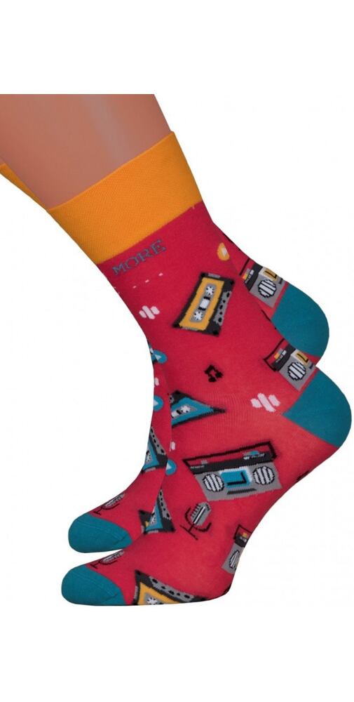 Dámské ponožky s obrázky More 15078 červené