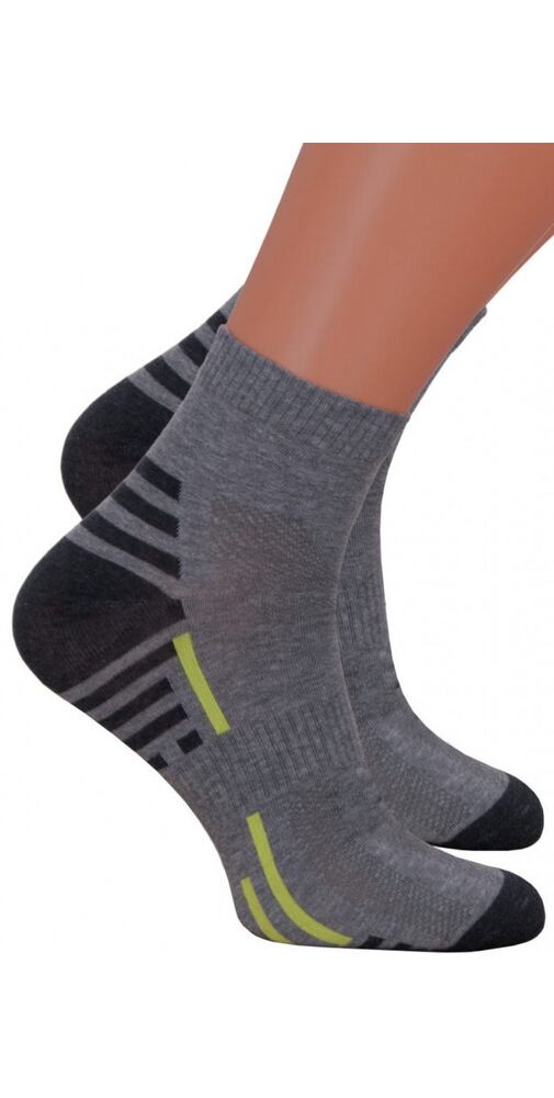 Kotníčkové ponožky pro muže Steven 224054 šedé