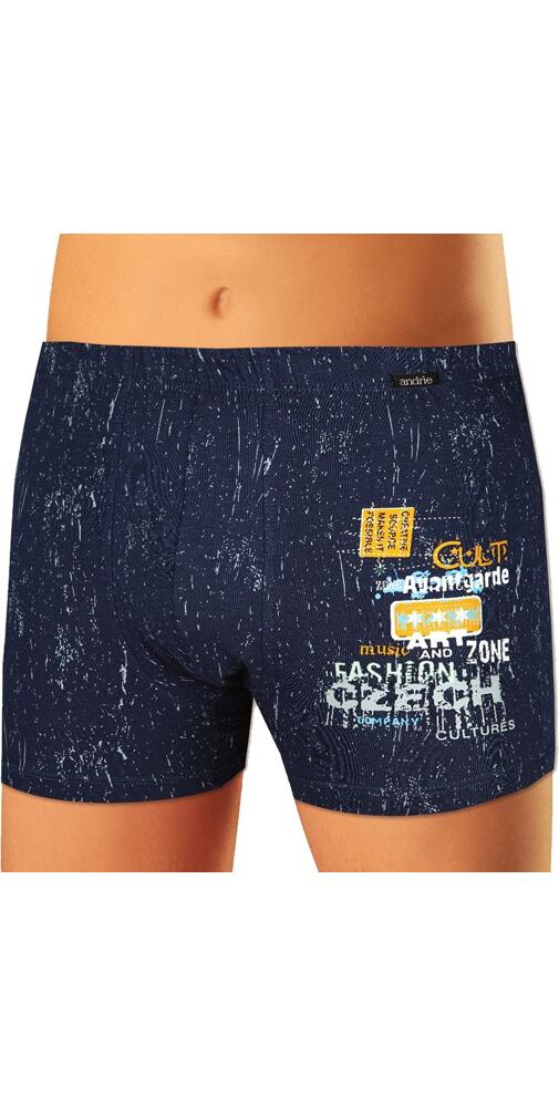 Pánské boxerky s potiskem Andrie PS 5588 navy