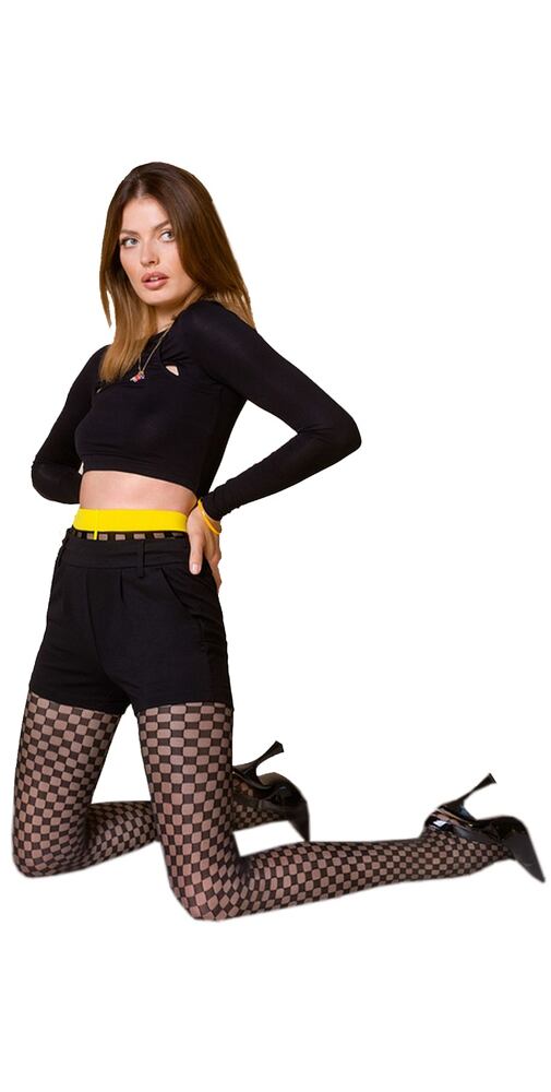 Punčochové kalhoty se vzorečkem Gabriella Beth černé