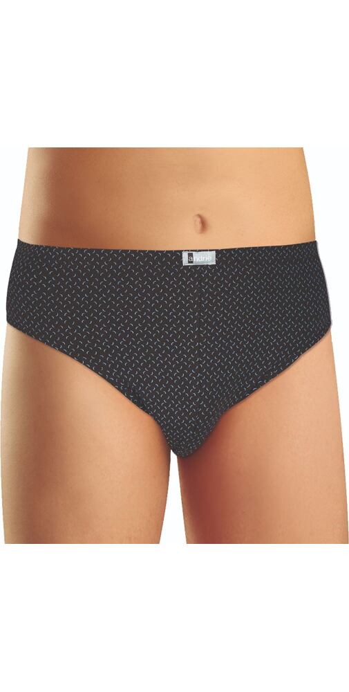 Pánské slipy s elegantním vzorem Andrie PS 3526 navy
