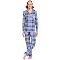 Zapínacie pyžamo pre ženy Vamp! Sydney 15426 blue