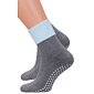 Bavlnené ponožky s protišmykom Steven 22126 sivé