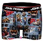 Pánské vtipné boxerky John Frank JFBD355 spy blue