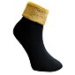 Ponožky s ovčou vlnou Matex 838 Helena Merino čierno-okr