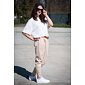 Dámské kalhoty Coll Fashion 250193 sv.káva