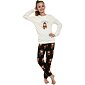 Pyžamo pre dievčatá do manžety Cornette Kids Winter Bear smotanová