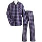 Popelínové pyžamo Luiz Charles 328 navy-red kocka