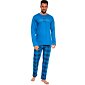 Bavlnené pánske pyžamo Cornette Tokyo 2 modré