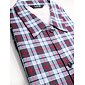 Flanelové pyžamo Luiz Jirka jeans-red kostka