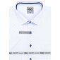 Pánska košeľa AMJ s krátkym rukávom Comfort slim VKSBR 1373 bielo-modrá