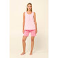 Bavlněné dámské pyžamo s knoflíkovou légou Vamp 22263 pink sea
