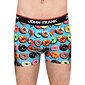 Boxerky pro muže s barevným potiskem John Frank 341 donuts blue