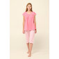 Bavlněné dámské pyžamo s volánky Vamp 22260 pink sea