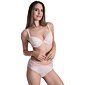 Čipková podprsenka s push-up výstužou Sassa 25405 st.ružová