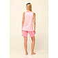 Bavlněné dámské pyžamo s knoflíkovou légou Vamp 22263 pink sea