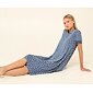 Letní noční košile s knoflíkovou légou Vamp 22055 blue raf
