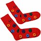 Dámske ponožky s obrázkami John Frank WJFLSFUN-CH17 červené