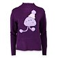 Dámsky roztomilý sveter so stojačikom Bluoltre 90547 fialová