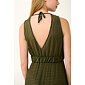 Letní šaty Vamp Ramie Maxi s výstřihem do V 22870 green moss
