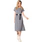 Vzorované dámske šaty Yest 0002736 bielo-navy