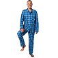 Flanelové pyžamo Luiz Jirka - modrá kocka