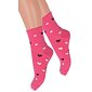 Dievčenské obrázkové ponožky so srdiečkami Steven 430014 ružové