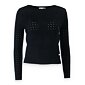 Trendy sveter s okrúhlym výstrihom pre ženy GJ90009 čierny